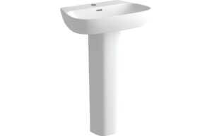 Tilia 600x400mm 1TH Basin & Full Pedestal