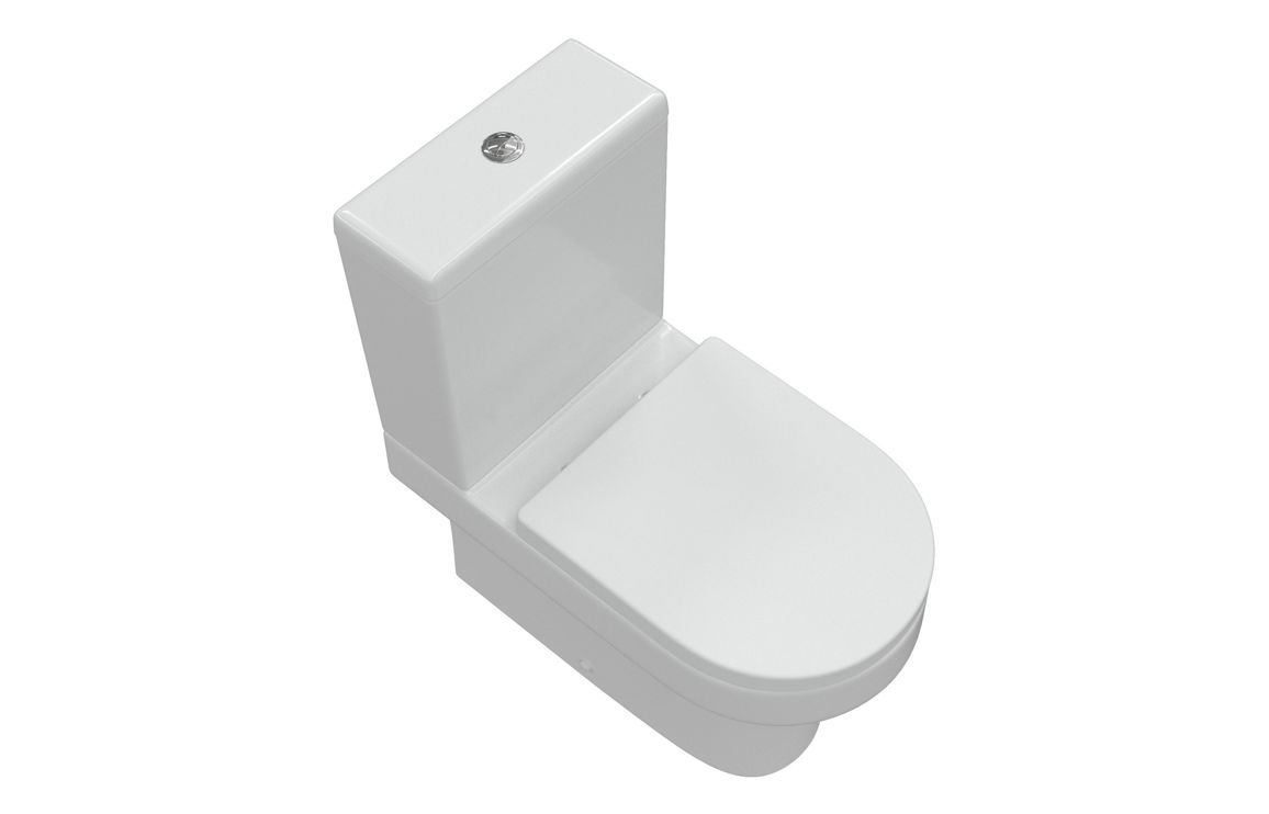 Laurus Rimless Close Coupled Fully Shrouded WC & Soft Close Seat - Image 3