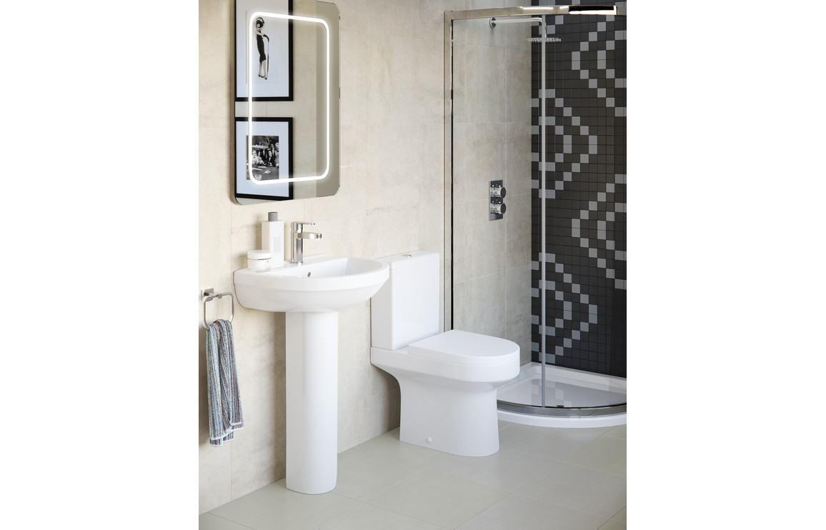 Laurus Rimless Close Coupled Fully Shrouded WC & Soft Close Seat - Image 7