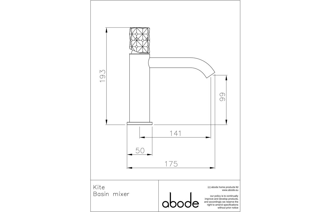 Abode Kite Basin Mixer - Chrome - Image 3