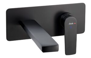 Abode Aquip Wall Mounted Basin / Bath Mixer - Matt Black
