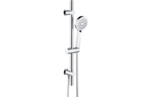 Aurora Round Riser Rail Kit w/Elbow & 3 Mode Handset - Chrome