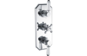 Berwick Traditional Lever Thermostatic Two Outlet Shower Valve - Chrome