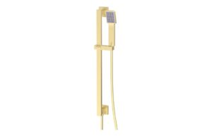 Cosmic Square Riser Rail Kit w/Elbow & Handset - Brushed Brass