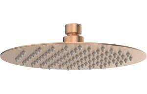 Aurora 200mm Round Ultraslim Showerhead - Brushed Bronze