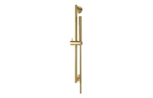 Vema Tiber Riser, Handset & Hose Set - Brushed Brass