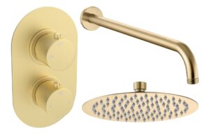 Aurora Round Shower Valve & Kit Pack 1 - Brushed Brass