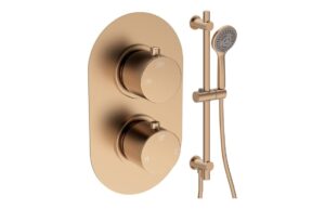 Aurora Round Shower Valve & Kit Pack 2 - Brushed Bronze