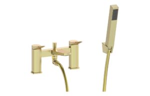 Nancy Bath/Shower Mixer & Bracket - Brushed Brass