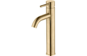 Pescara Tall Basin Mixer - Brushed Brass