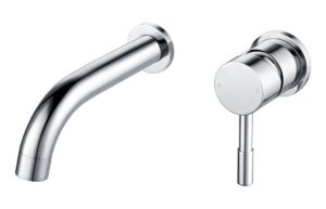 Pescara 155mm Wall Mounted Basin Mixer - Chrome