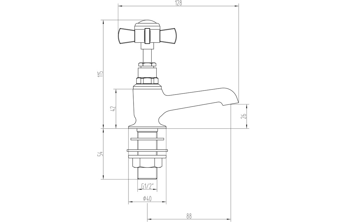 Bordon Basin Taps - Chrome - Image 3