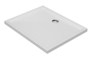40mm Low Profile Rectangular Tray & Waste - White