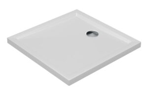 40mm Low Profile Square Tray & Waste - White