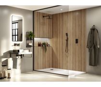 Abode Mayar 450x900mm Tablet LED Mirror - Matt Black - Image 5