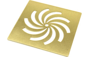 Ultra-Slim Tray Waste Cover - Brushed Brass