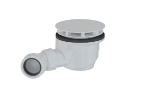 Anti-Slip Shower Tray 25mm Waste Cover - White