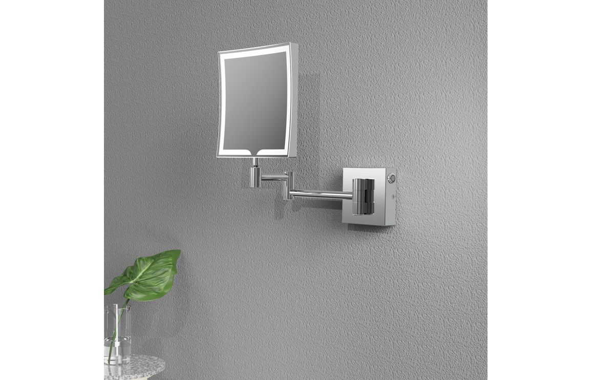 Hoshi Square LED Cosmetic Mirror - Chrome - Image 2