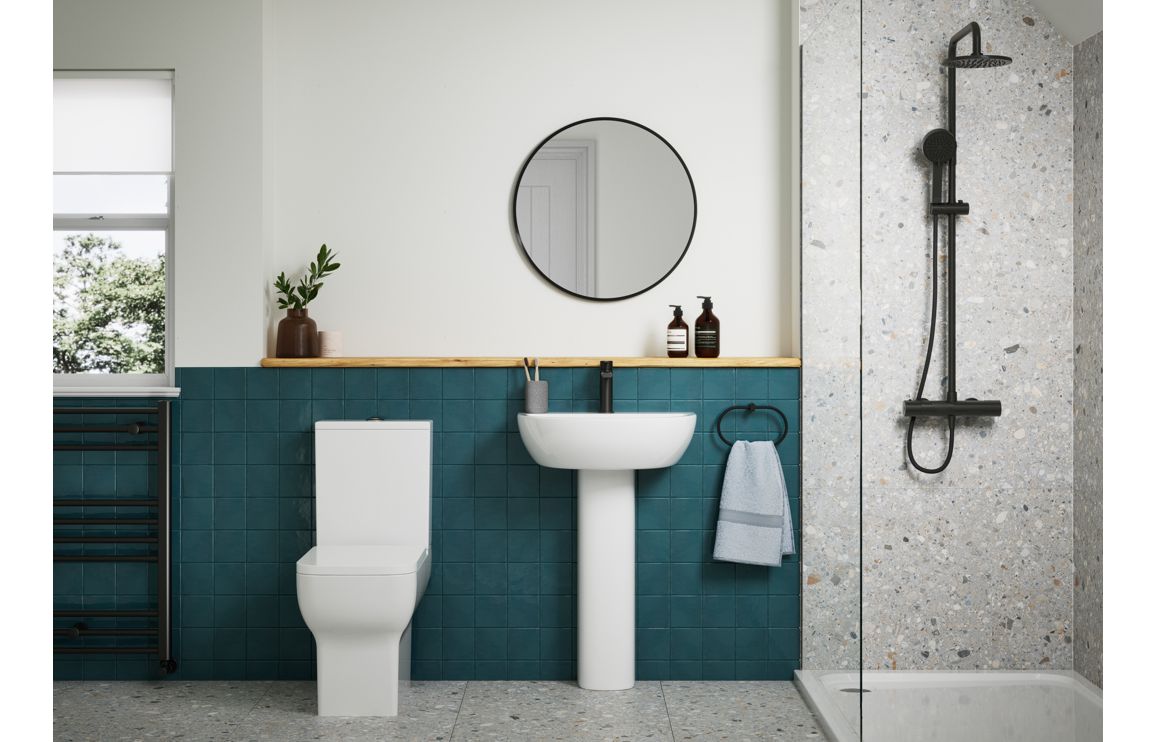 Arlo 550x400mm 1TH Basin & Full Pedestal - Image 3