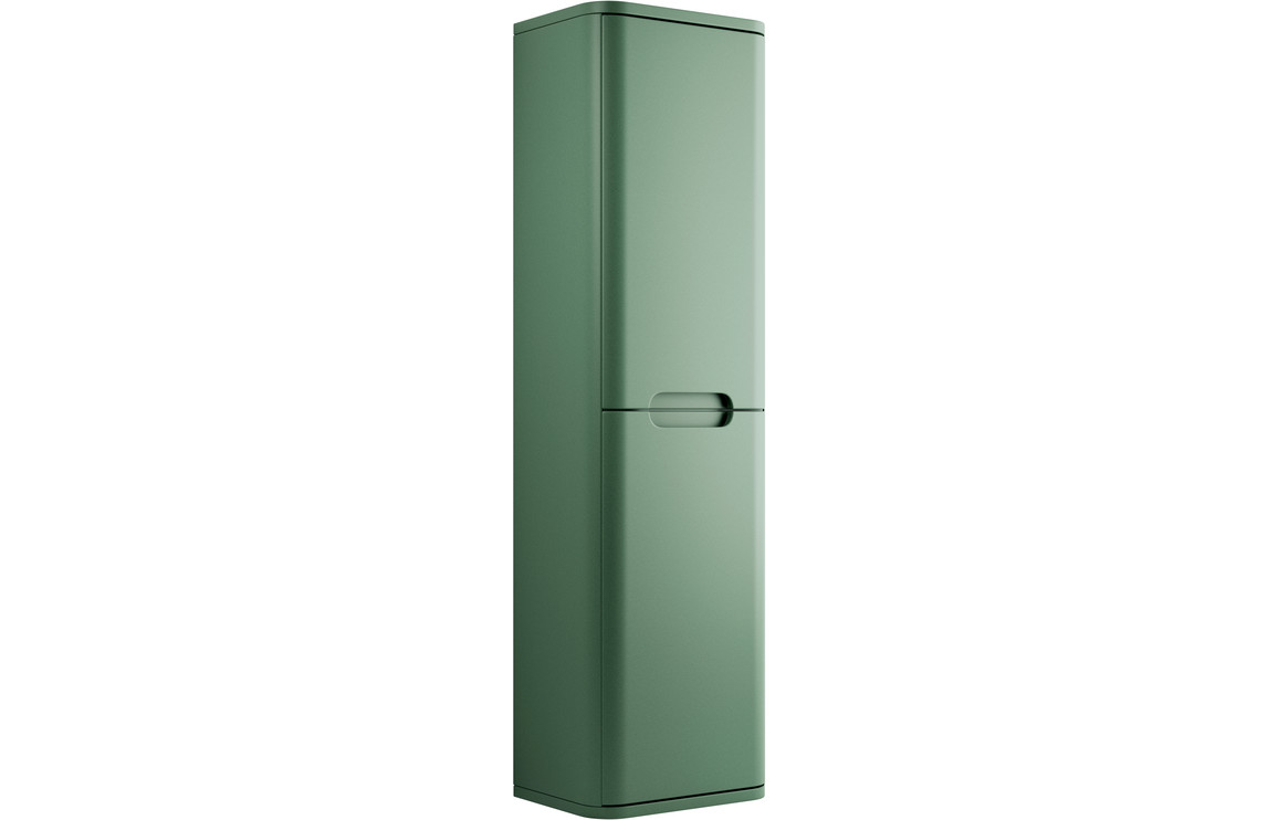 Lambra 350mm 2 Door Wall Hung Tall Unit - Matt Sage Green