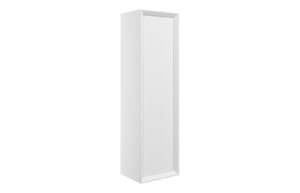 Push 345mm Wall Hung 1 Door Tall Unit - Matt White