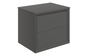 Push 610mm Wall Hung 2 Drawer Basin Unit & Top - Matt Clay