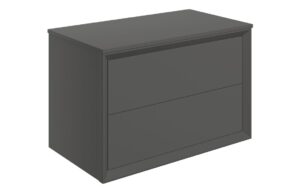 Push 810mm Wall Hung 2 Drawer Basin Unit & Top - Matt Clay