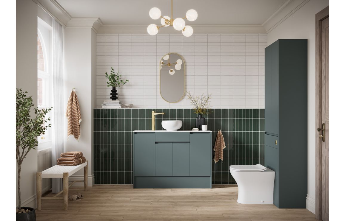 Cara 1536mm Standard Basin, WC & 1 Door Unit Pack - Matt Green Camo - Image 2
