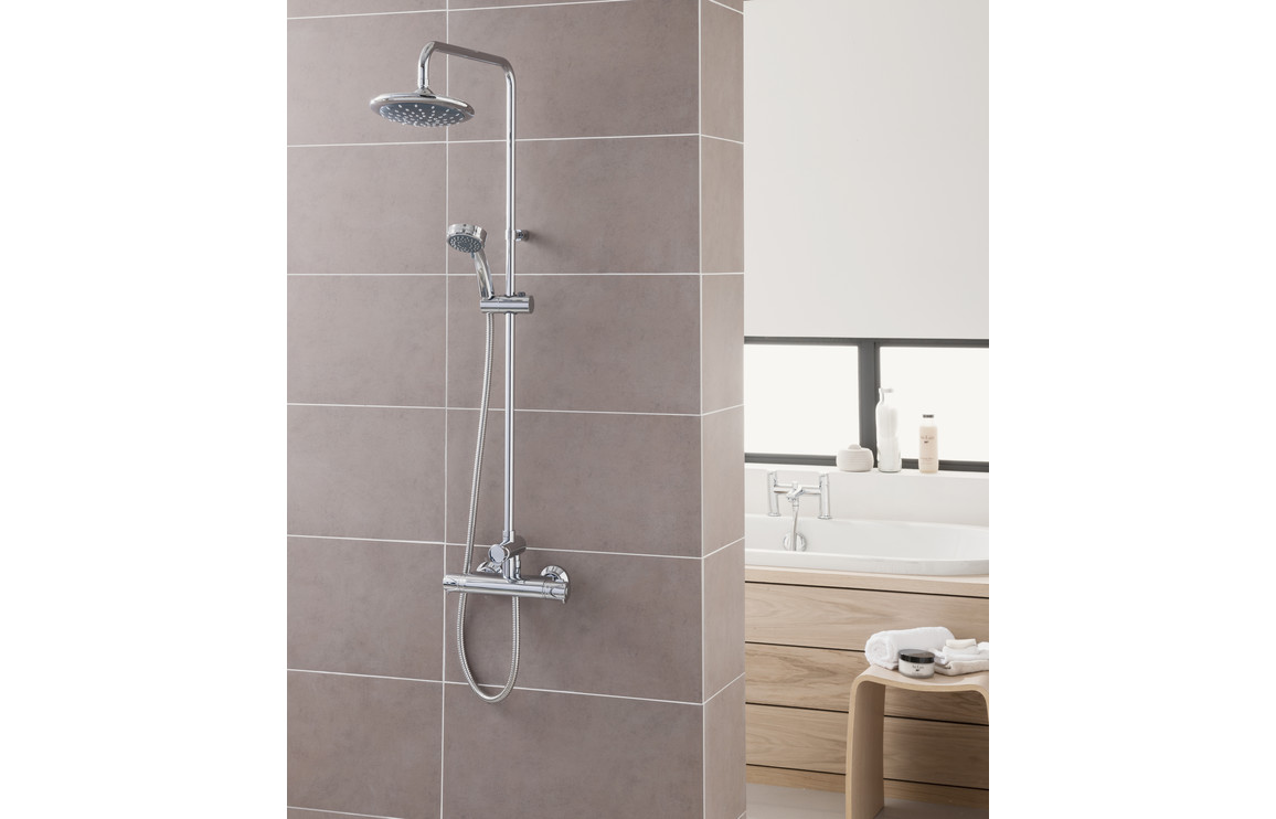Triton Dene Thermostatic Bar Mixer Shower w/Diverter - Chrome - Image 2
