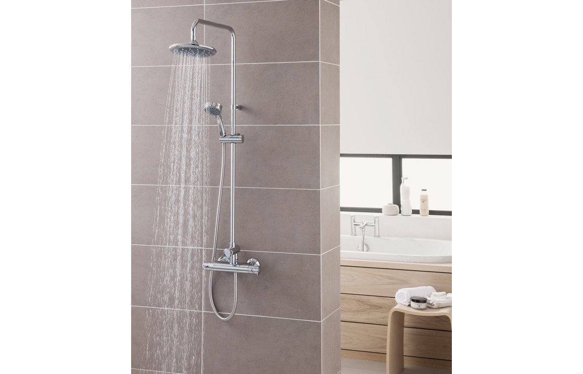 Triton Dene Thermostatic Bar Mixer Shower w/Diverter - Chrome - Image 3