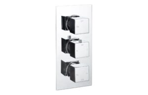 Cosmic Thermostatic Three Outlet Triple Shower Valve - Chrome