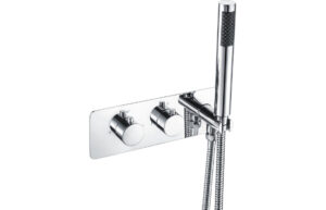 Luna Thermostatic Two Outlet Shower Valve w/Handset - Chrome