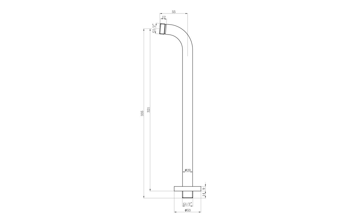 Luna Shower Pack One - Two Outlet Twin Shower Valve w/Handset & ABS Overhead - Chrome - Image 3