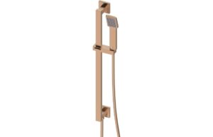 Cosmic Square Riser Rail Kit w/Elbow & Handset - Brushed Bronze