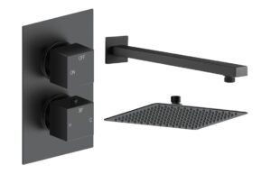 Cosmic Square Shower Valve & Kit Pack 1 - Matt Black