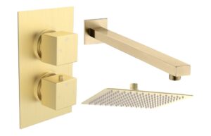 Cosmic Square Shower Valve & Kit Pack 1 - Brushed Brass