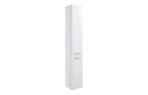 Volta 350mm Floor Standing 2 Door Tall Unit - White Gloss