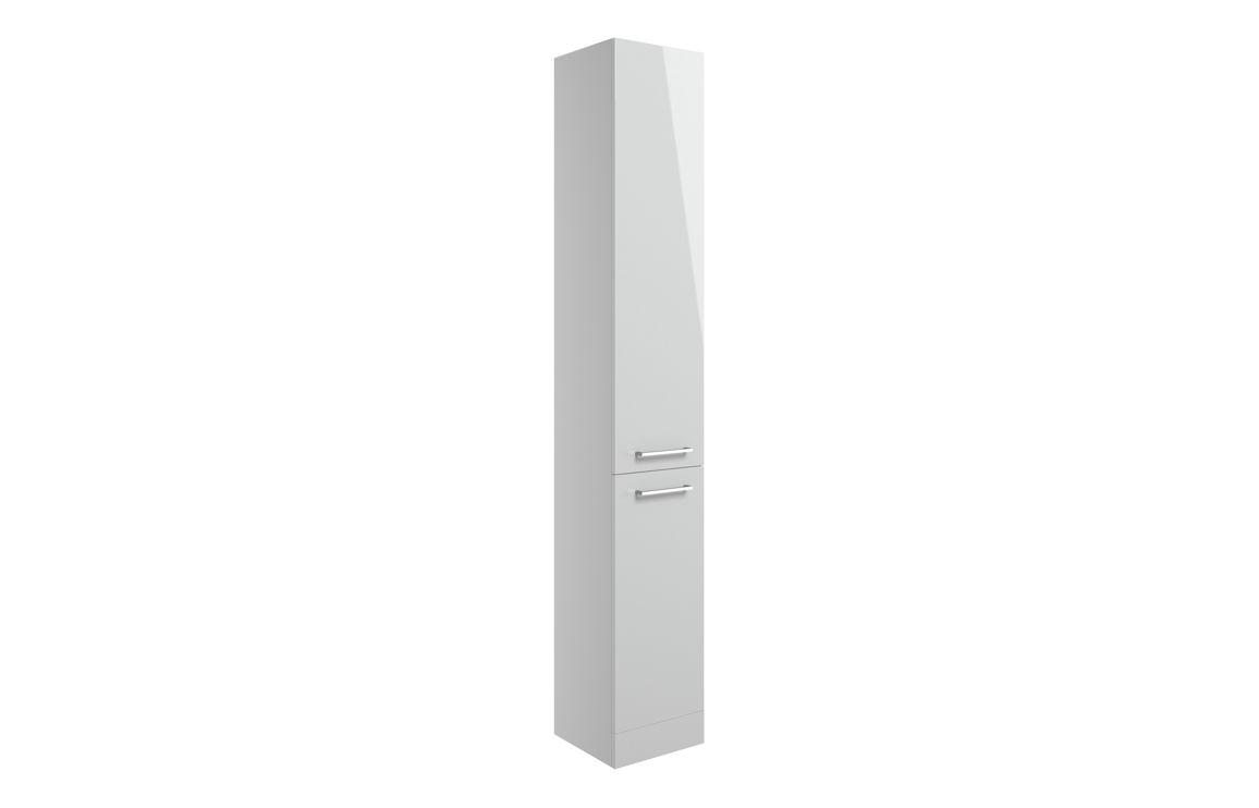 Volta 350mm Floor Standing 2 Door Tall Unit - Grey Gloss