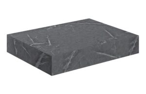 Natural 600mm Wall Hung Basin Shelf - Grey Marble
