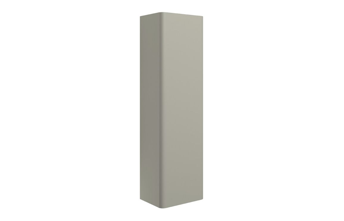 Cosmos 350mm Wall Hung 1 Door Tall Unit - Matt Latte