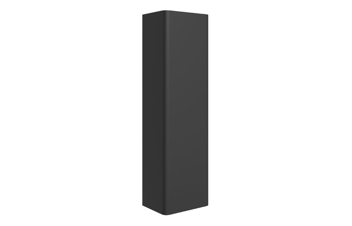 Cosmos 350mm Wall Hung 1 Door Tall Unit - Matt Black
