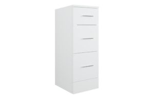 Vista 300mm 3 Drawer Base Unit - White Gloss