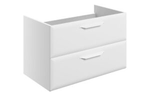 Mika 795mm Wall Hung 2 Drawer Basin Unit (No Top) - Matt White