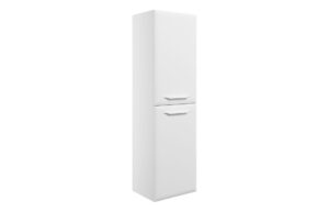 Mika 400mm Wall Hung 2 Door Midi Boy Unit - Matt White