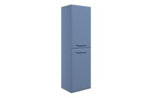 Mika 400mm Wall Hung 2 Door Midi Boy Unit - Matt Misty Blue