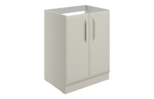 Mika 600mm Floor Standing 2 Door Basin Unit (No Top) - Matt Latte