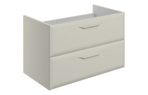 Mika 795mm Wall Hung 2 Drawer Basin Unit (No Top) - Matt Latte