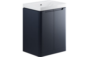 Lambra 605mm 2 Door Floor Standing Basin Unit - Matt Indigo