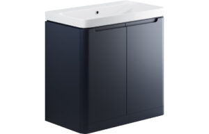 Lambra 805mm 2 Door Floor Standing Basin Unit - Matt Indigo