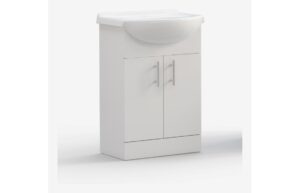 Vista 650mm Basin Unit & Basin - White Gloss